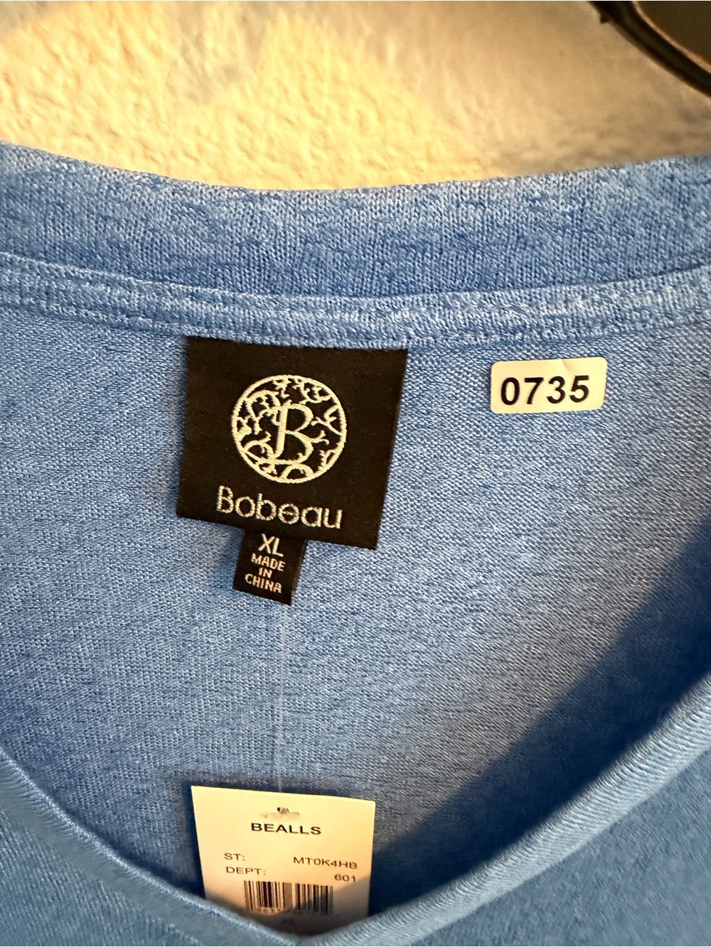 bobeau Cornflower Blue V-Neck Twist-Front Short Sleeve Top - Picture 2 of 6